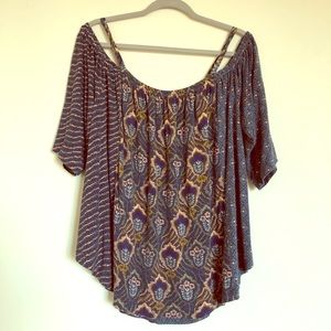 Anthropologie cold shoulder top